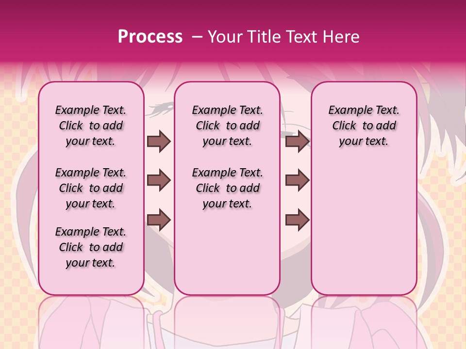 A Girl With Pink Hair Is Smiling For The Camera PowerPoint Template