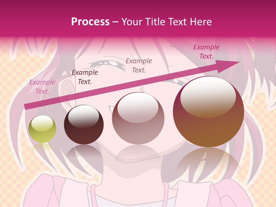 A Girl With Pink Hair Is Smiling For The Camera PowerPoint Template
