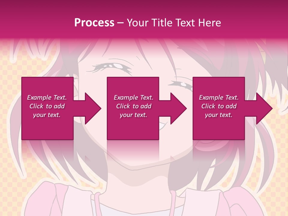 A Girl With Pink Hair Is Smiling For The Camera PowerPoint Template