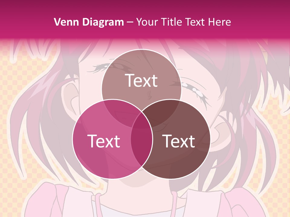 A Girl With Pink Hair Is Smiling For The Camera PowerPoint Template