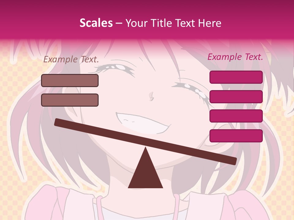 A Girl With Pink Hair Is Smiling For The Camera PowerPoint Template