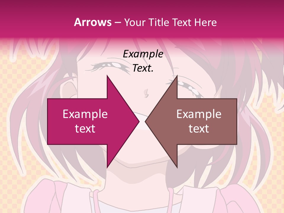 A Girl With Pink Hair Is Smiling For The Camera PowerPoint Template