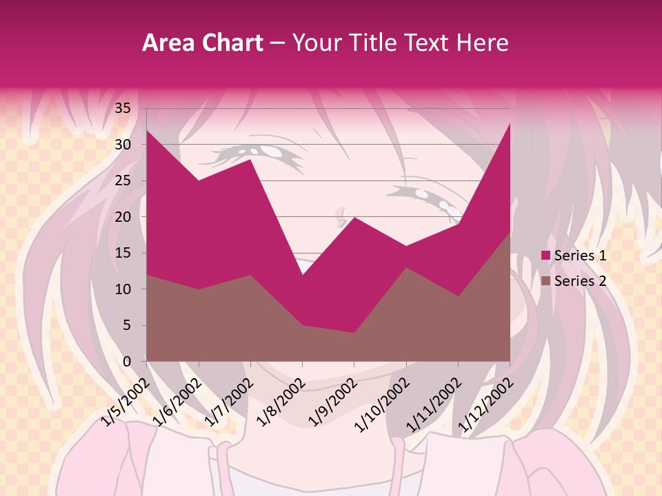 A Girl With Pink Hair Is Smiling For The Camera PowerPoint Template