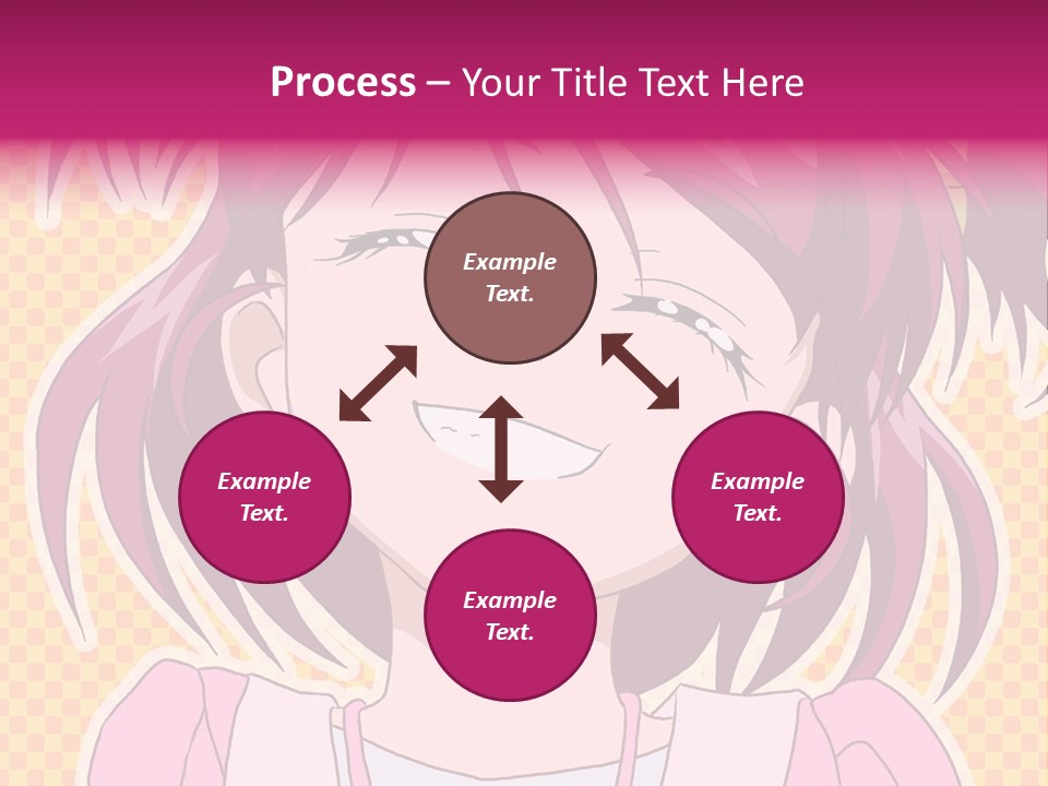 A Girl With Pink Hair Is Smiling For The Camera PowerPoint Template