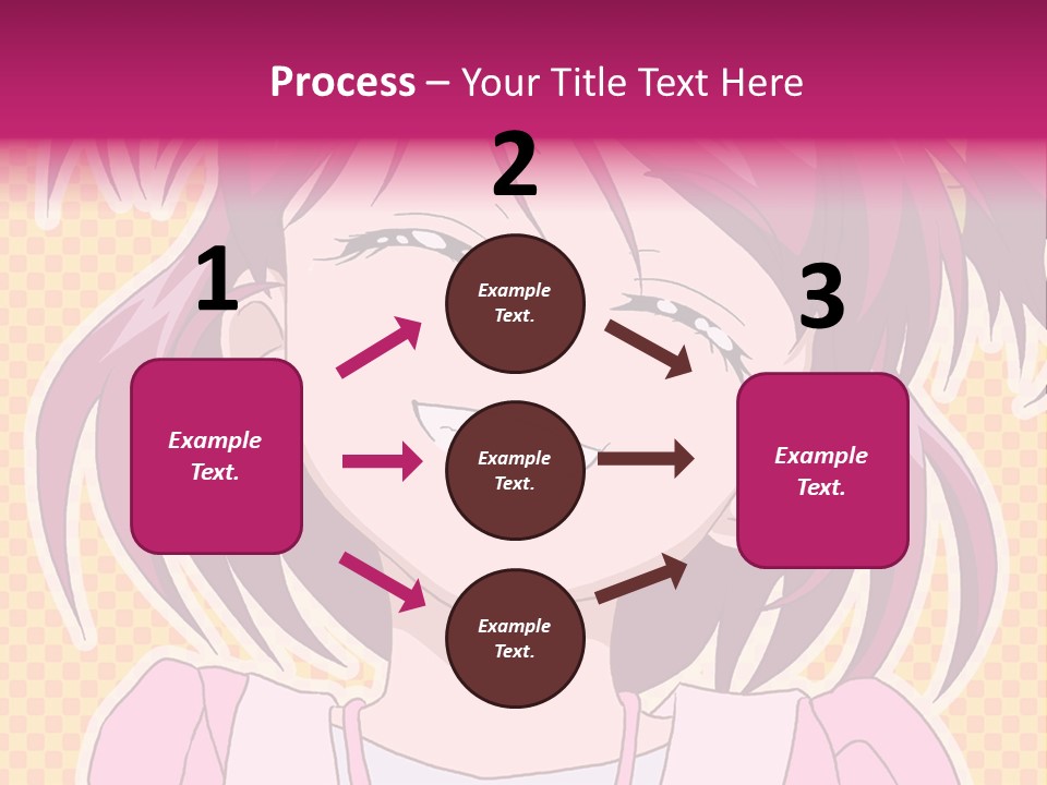 A Girl With Pink Hair Is Smiling For The Camera PowerPoint Template
