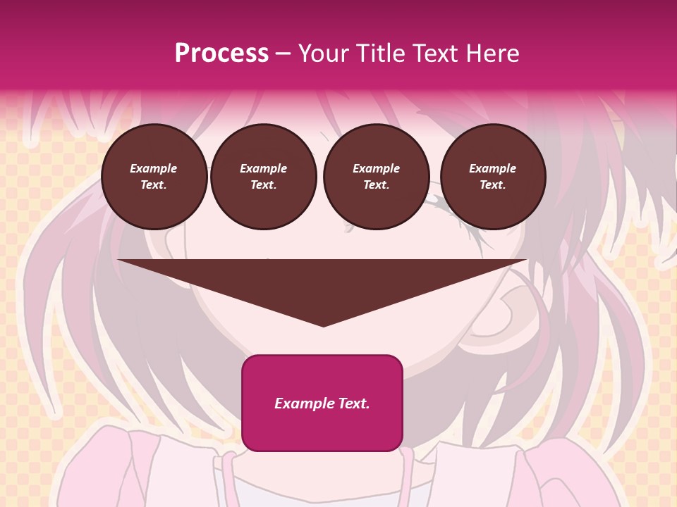 A Girl With Pink Hair Is Smiling For The Camera PowerPoint Template