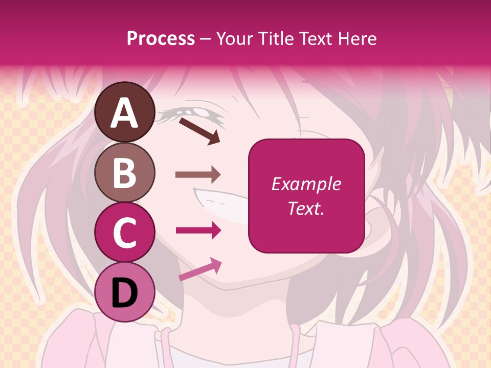 A Girl With Pink Hair Is Smiling For The Camera PowerPoint Template