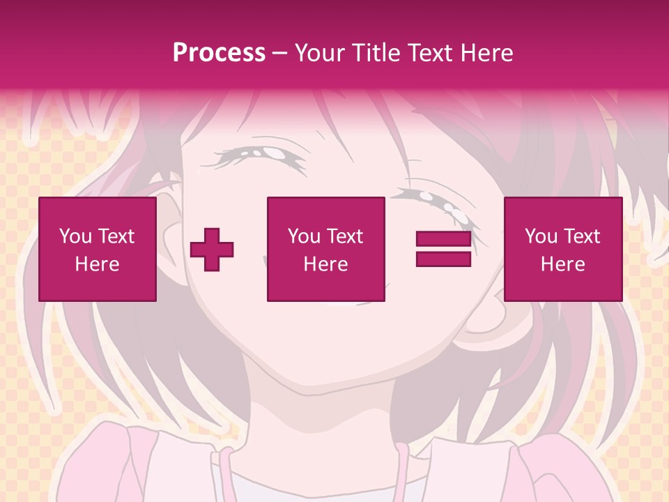 A Girl With Pink Hair Is Smiling For The Camera PowerPoint Template