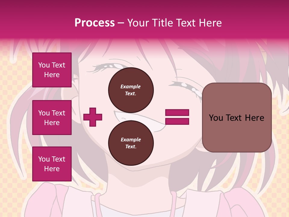 A Girl With Pink Hair Is Smiling For The Camera PowerPoint Template