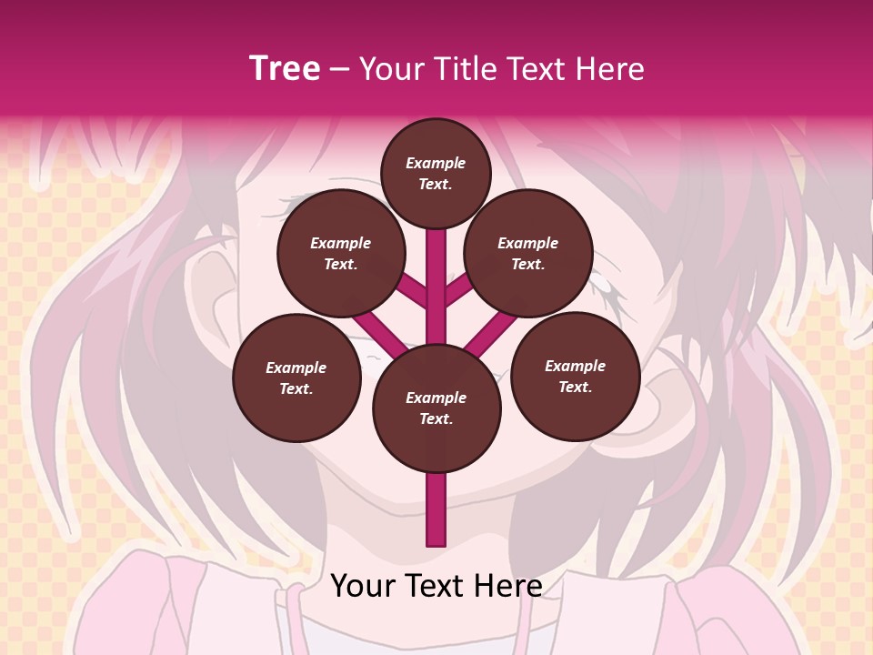 A Girl With Pink Hair Is Smiling For The Camera PowerPoint Template