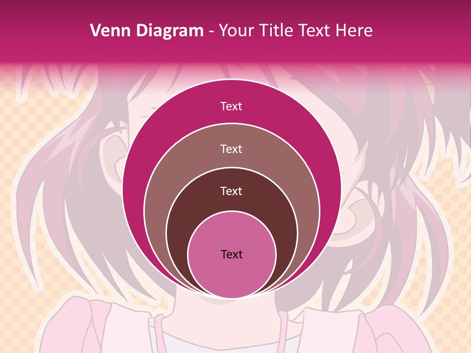 A Girl With Pink Hair Is Smiling For The Camera PowerPoint Template