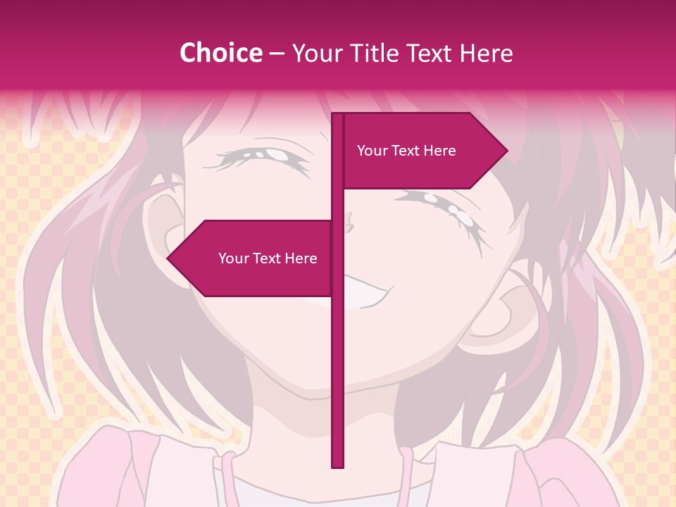 A Girl With Pink Hair Is Smiling For The Camera PowerPoint Template
