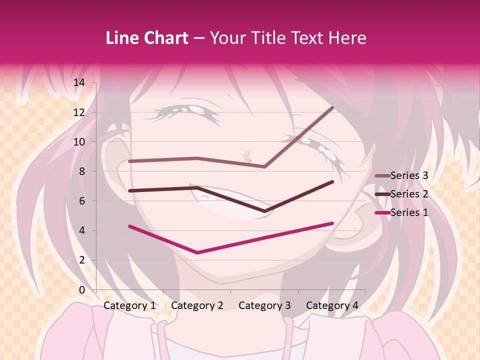 A Girl With Pink Hair Is Smiling For The Camera PowerPoint Template