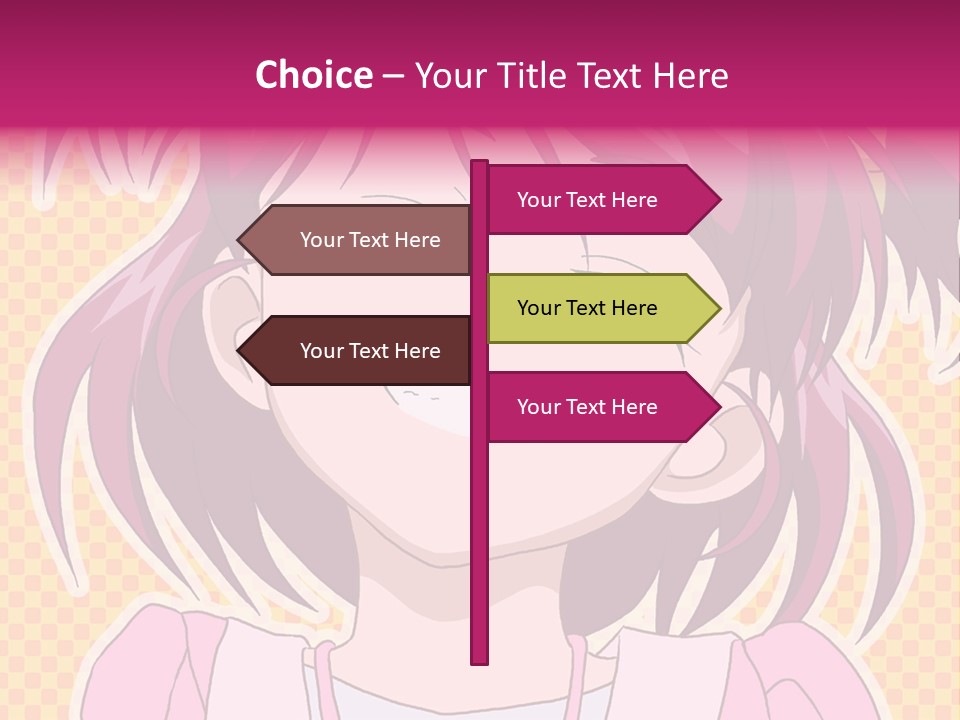 A Girl With Pink Hair Is Smiling For The Camera PowerPoint Template