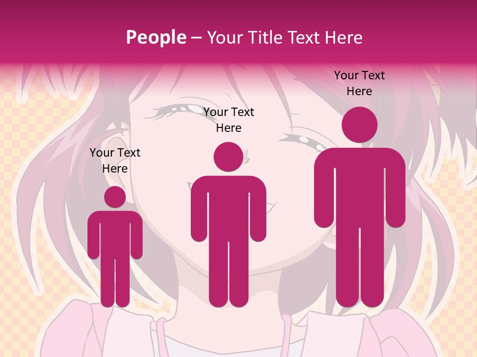 A Girl With Pink Hair Is Smiling For The Camera PowerPoint Template