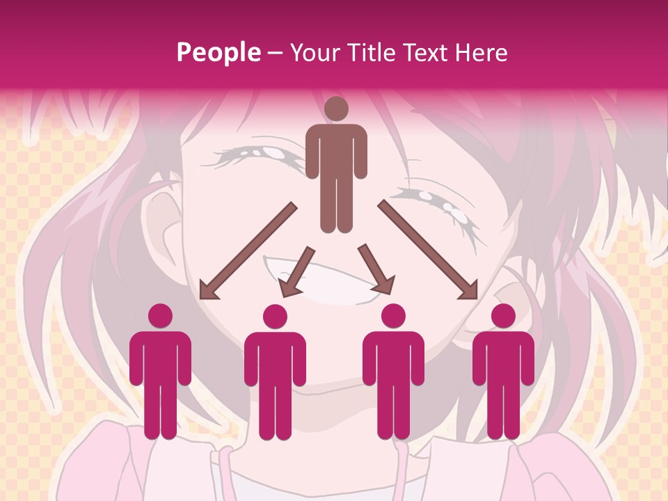 A Girl With Pink Hair Is Smiling For The Camera PowerPoint Template
