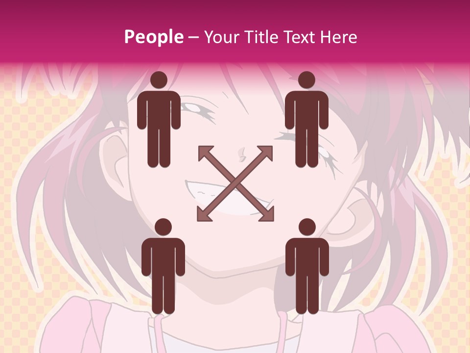 A Girl With Pink Hair Is Smiling For The Camera PowerPoint Template