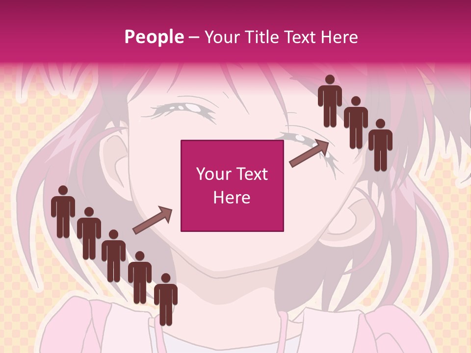 A Girl With Pink Hair Is Smiling For The Camera PowerPoint Template