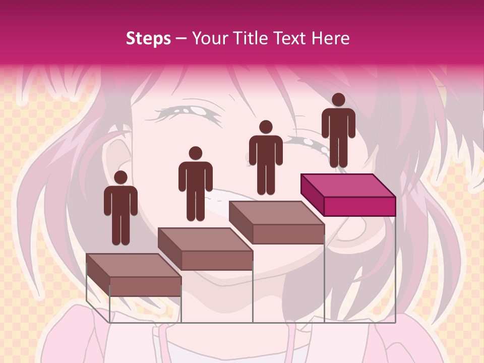 A Girl With Pink Hair Is Smiling For The Camera PowerPoint Template