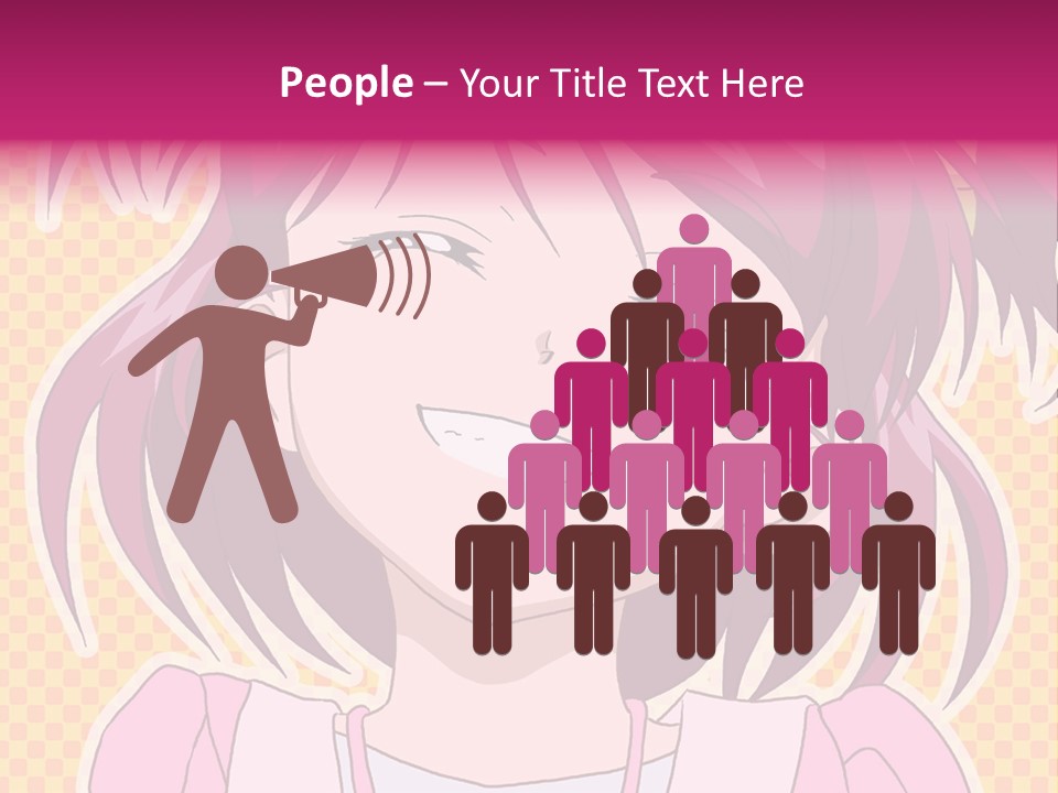 A Girl With Pink Hair Is Smiling For The Camera PowerPoint Template