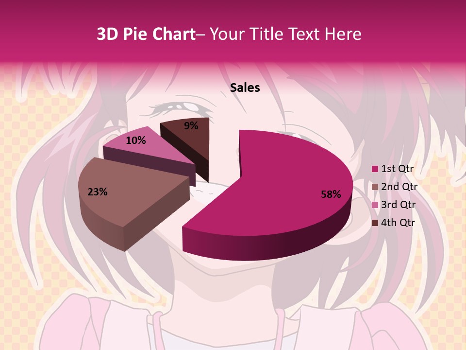 A Girl With Pink Hair Is Smiling For The Camera PowerPoint Template