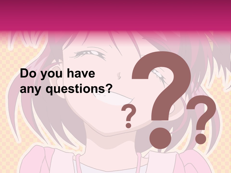 A Girl With Pink Hair Is Smiling For The Camera PowerPoint Template