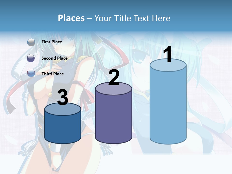 A Woman In A Blue Dress With A Crown On Her Head PowerPoint Template