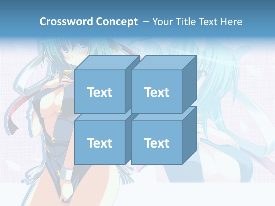 A Woman In A Blue Dress With A Crown On Her Head PowerPoint Template