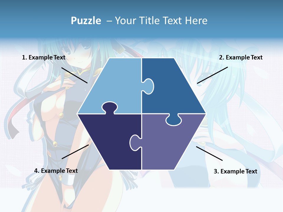 A Woman In A Blue Dress With A Crown On Her Head PowerPoint Template