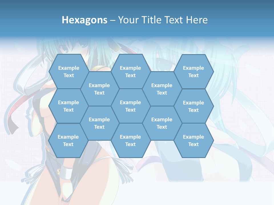 A Woman In A Blue Dress With A Crown On Her Head PowerPoint Template