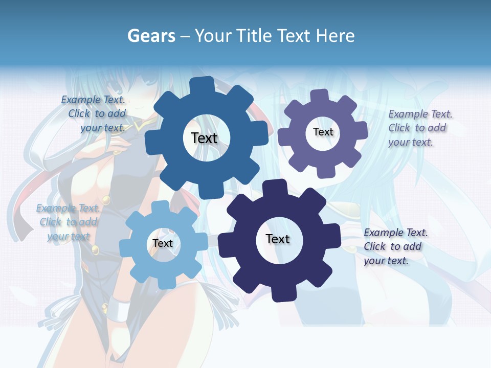 A Woman In A Blue Dress With A Crown On Her Head PowerPoint Template