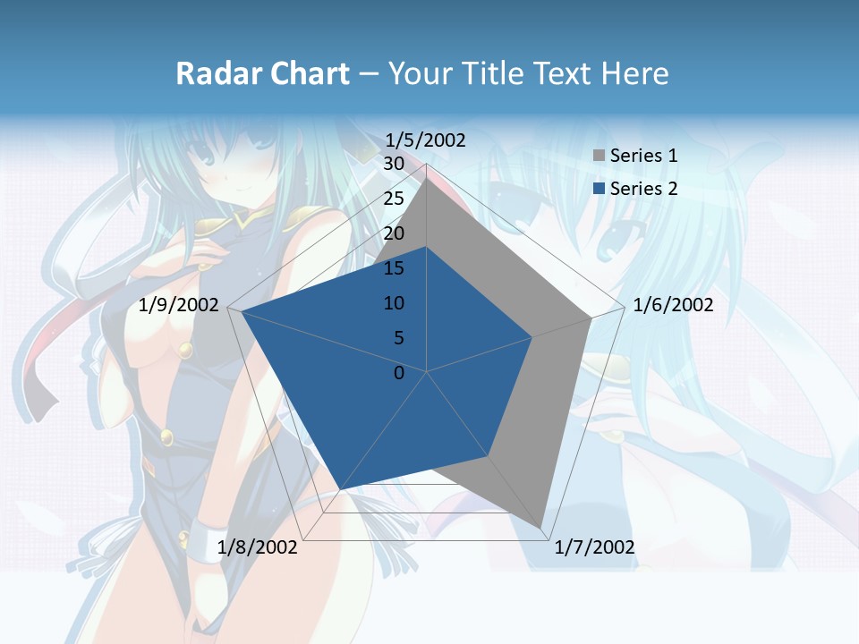 A Woman In A Blue Dress With A Crown On Her Head PowerPoint Template