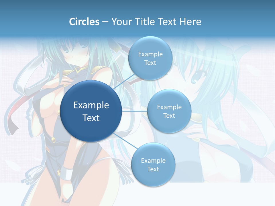 A Woman In A Blue Dress With A Crown On Her Head PowerPoint Template