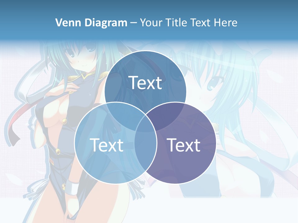 A Woman In A Blue Dress With A Crown On Her Head PowerPoint Template