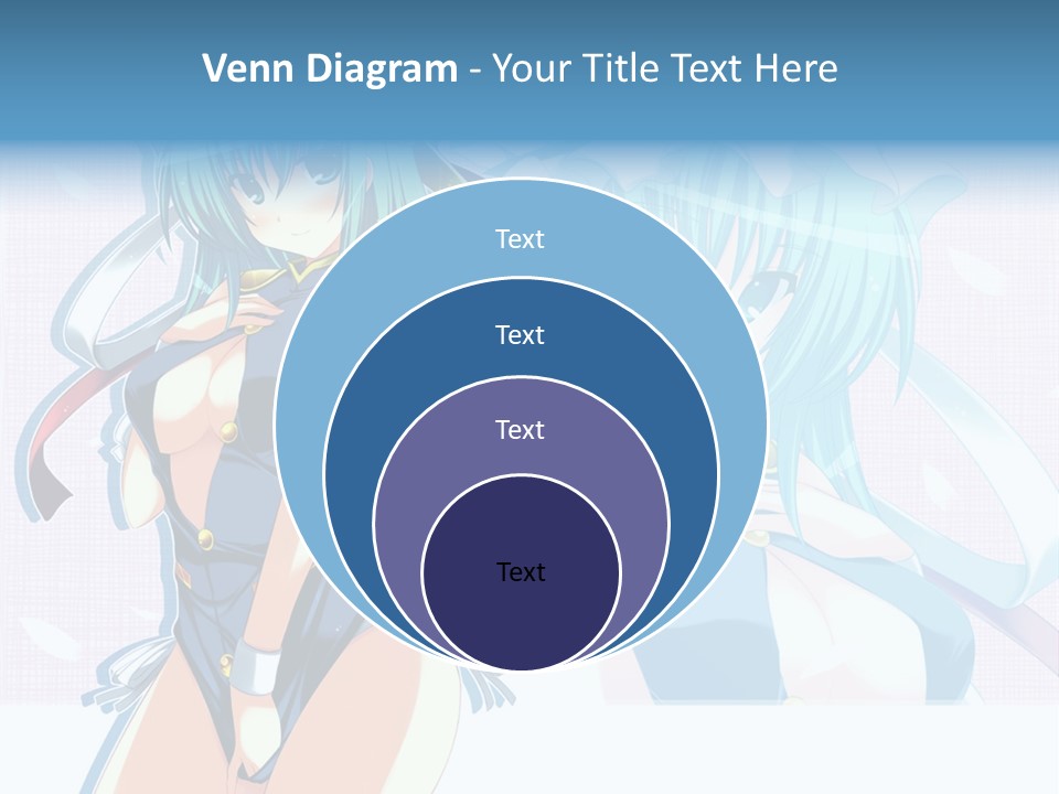 A Woman In A Blue Dress With A Crown On Her Head PowerPoint Template