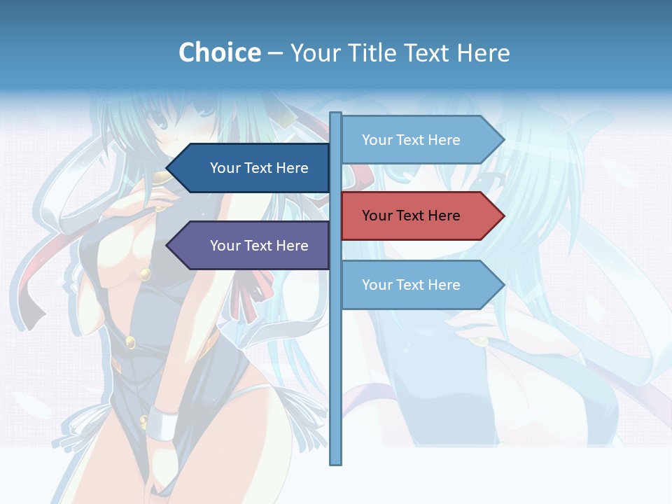 A Woman In A Blue Dress With A Crown On Her Head PowerPoint Template