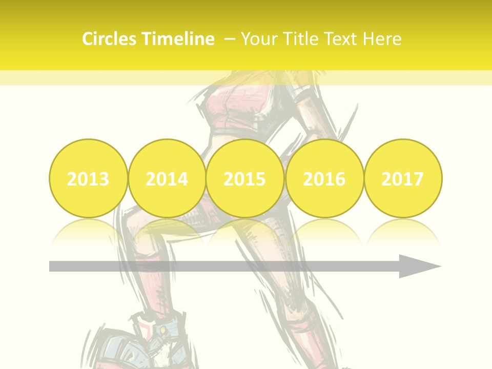 A Girl With A Soccer Ball Powerpoint Template PowerPoint Template