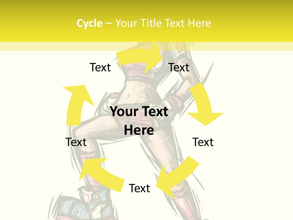 A Girl With A Soccer Ball Powerpoint Template PowerPoint Template