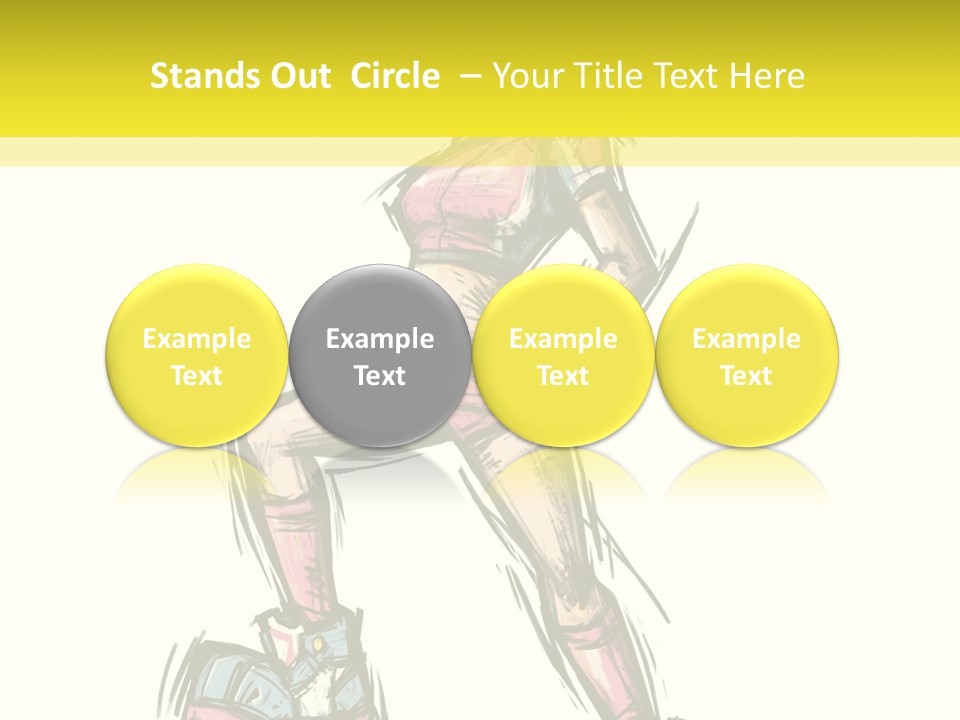 A Girl With A Soccer Ball Powerpoint Template PowerPoint Template