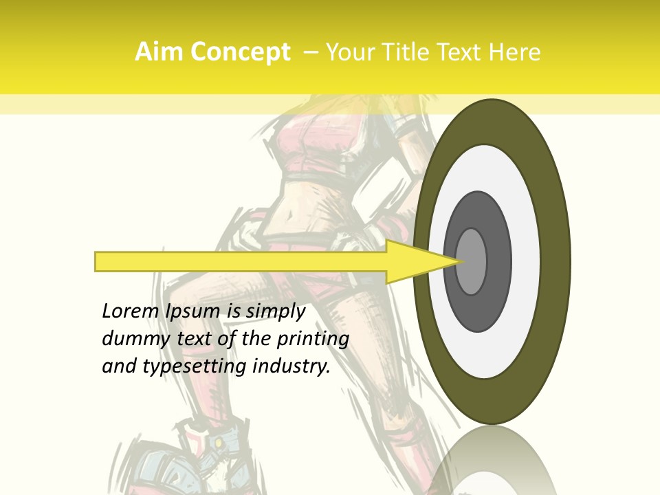 A Girl With A Soccer Ball Powerpoint Template PowerPoint Template