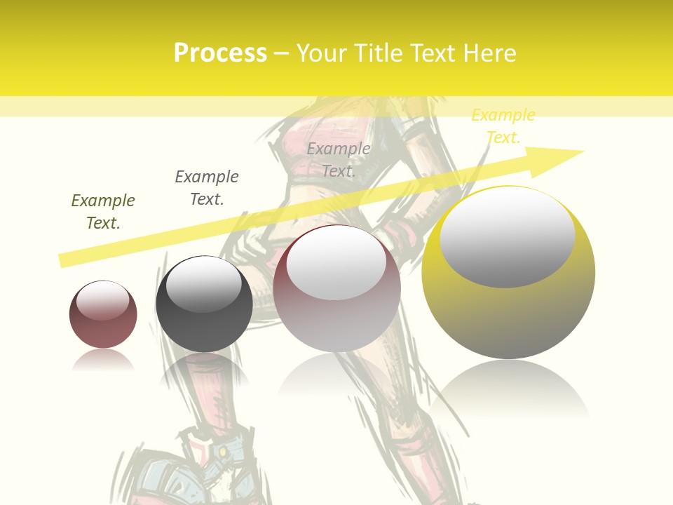 A Girl With A Soccer Ball Powerpoint Template PowerPoint Template