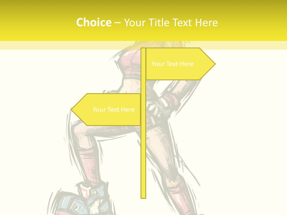 A Girl With A Soccer Ball Powerpoint Template PowerPoint Template