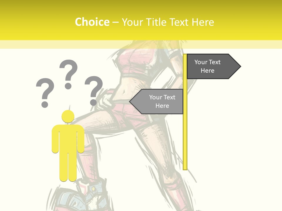 A Girl With A Soccer Ball Powerpoint Template PowerPoint Template