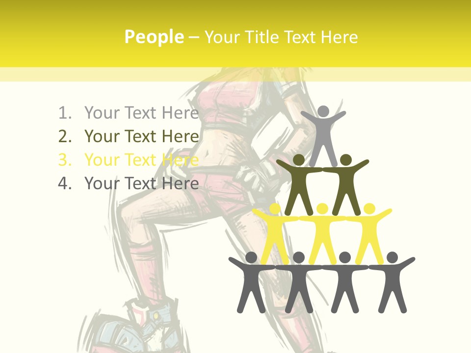 A Girl With A Soccer Ball Powerpoint Template PowerPoint Template