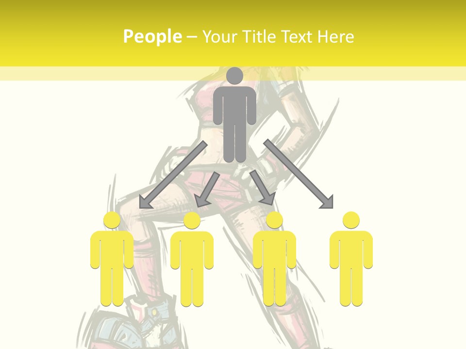 A Girl With A Soccer Ball Powerpoint Template PowerPoint Template