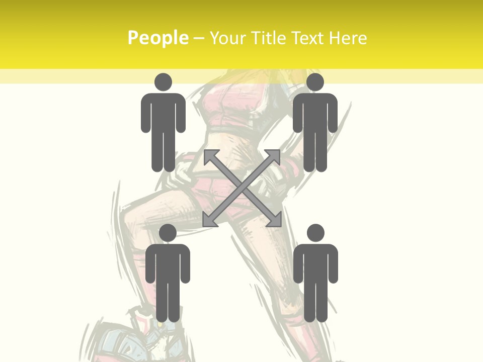 A Girl With A Soccer Ball Powerpoint Template PowerPoint Template