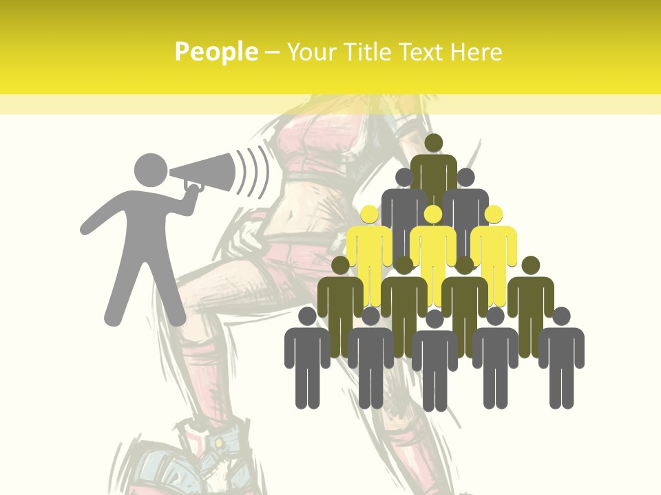 A Girl With A Soccer Ball Powerpoint Template PowerPoint Template