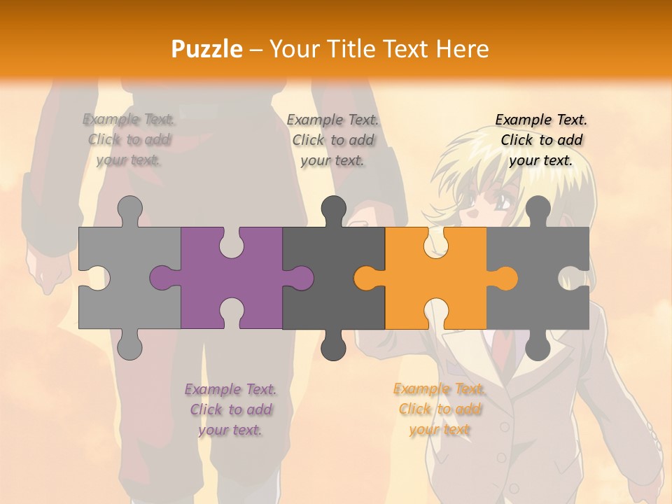 A Man And A Woman Are Walking Together PowerPoint Template