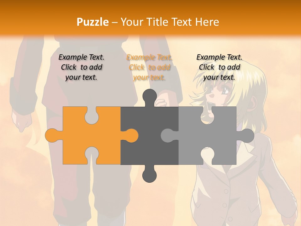 A Man And A Woman Are Walking Together PowerPoint Template