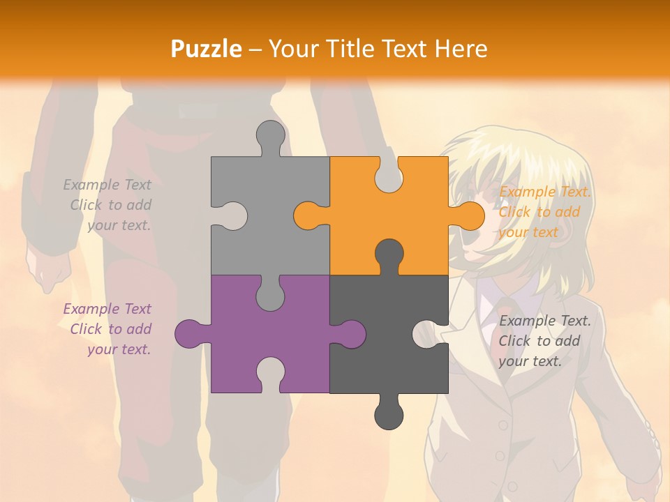 A Man And A Woman Are Walking Together PowerPoint Template